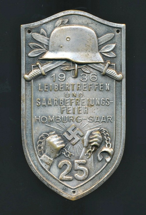 SOLD - 1936 Liebertreffen und Saarbefreiungsfeier Homburg-Saar Swagger Stick Device