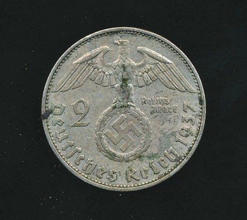 SOLD - 1937 Dated 2 Reichsmark Coin