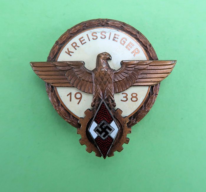 SOLD - 1938 Kreissieger badge by Brehmer