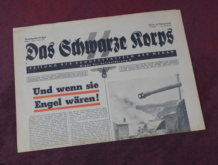 SOLD - 1945 Issue of SS Newspaper Das Schwarze Korps