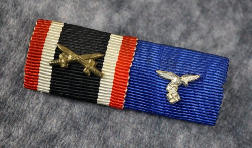 SOLD - 2 Place Luftwaffe Service Ribbon Bar