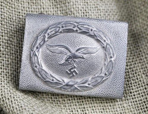 SOLD - 2 piece Luftwaffe EM/NCO Belt Buckle in Aluminum