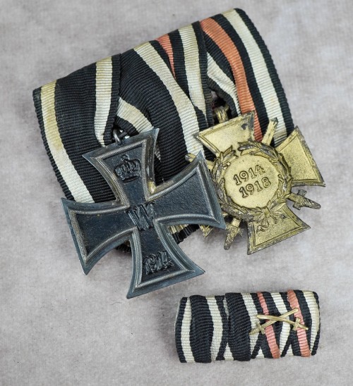 SOLD - 2 place Imperial Medal Bar w/ Ribbon Bar