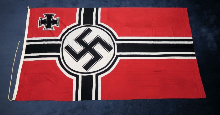 SOLD - 200x335 Kriegsmarine Marked Reichskriegsflagge