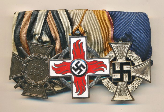 SOLD - 3 Place Third Reich era Medal Bar