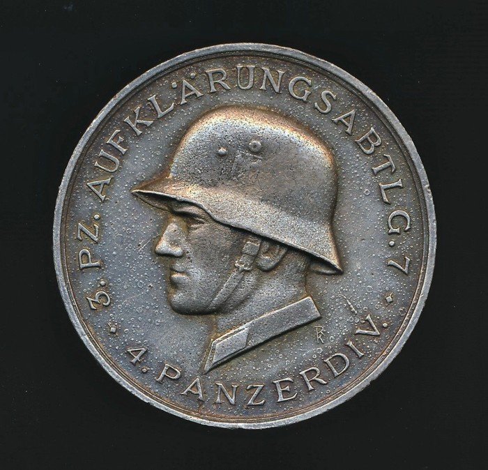 SOLD - 3. Pz. Aufklärungs Abtlg. 7 Propoisk Table Medal