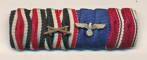 SOLD - 4 Place Wehrmacht Service Ribbon bar