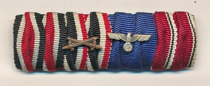 SOLD - 4 Place Wehrmacht Service Ribbon bar