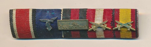 SOLD - 5 Place Legion Condor Service Ribbon Bar