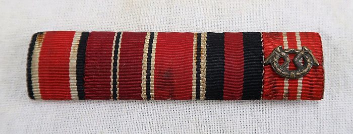 SOLD - 5 Place Ribbon Bar with Finnish cross of Liberty