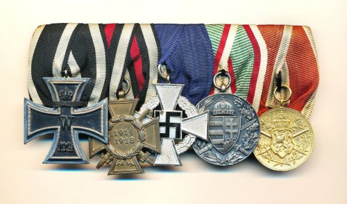 SOLD - 5 Place Third Reich era Medal Bar