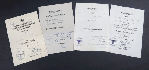 SOLD - 5 SS Panzergrenadier Regiment Theodor Eicke Award Document Group