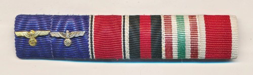 SOLD - 6 Place Heer Service Award Ribbon Bar