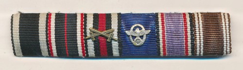 SOLD - 6 Place Polizei & NSDAP Award Ribbon Bar