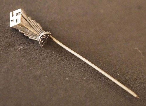 SOLD - 800 Silver Marked German American Bund Membership Stickpin