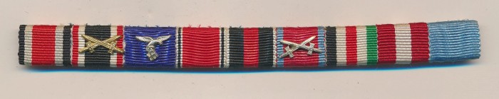 SOLD - 9 Place Luftwaffe Service Ribbon Bar