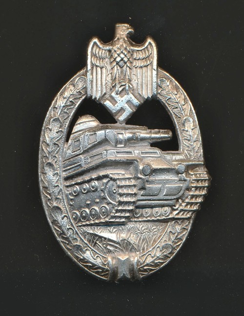 SOLD - A.S. Marked Panzer Assault Badge in Silver