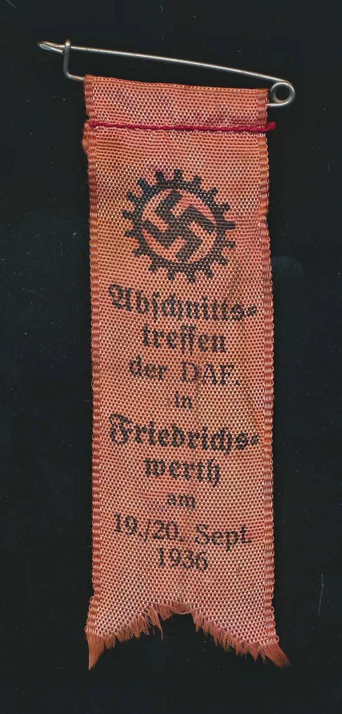 SOLD - Abschnittstreffen der DAF in Friedrichswerth 1936 Ribbon