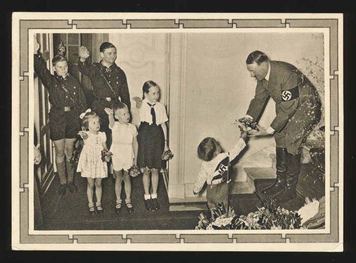 SOLD - Adolf Hitler Meeting with Children Postcard