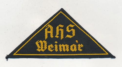 SOLD - Adolf Hitler Schule Weimar HJ District Triangle