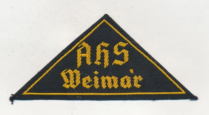 SOLD - Adolf Hitler Schule Weimar HJ District Triangle