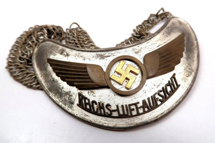 SOLD - Assman marked REICHS-LUFT-AUFSICHT gorget