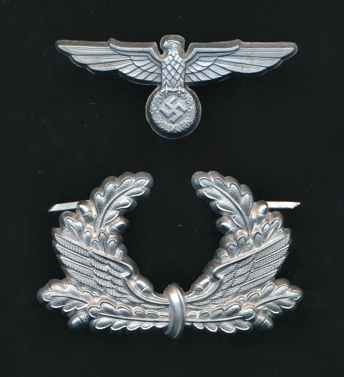 SOLD - Bahnschutz Visor Cap Insignia Set