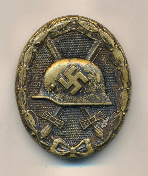 SOLD - Black Wound Badge produced in Brass