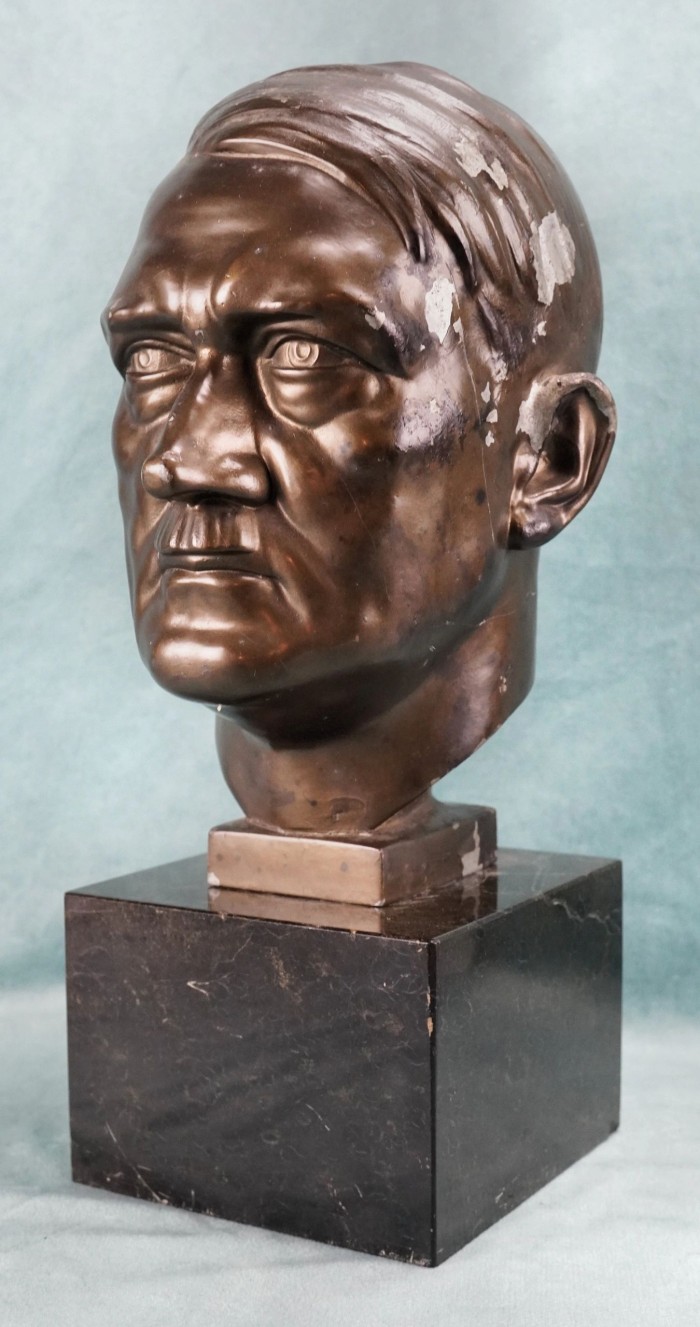 SOLD - Bust of Adolf Hitler by Schmidt Hofer w/ Marble Base