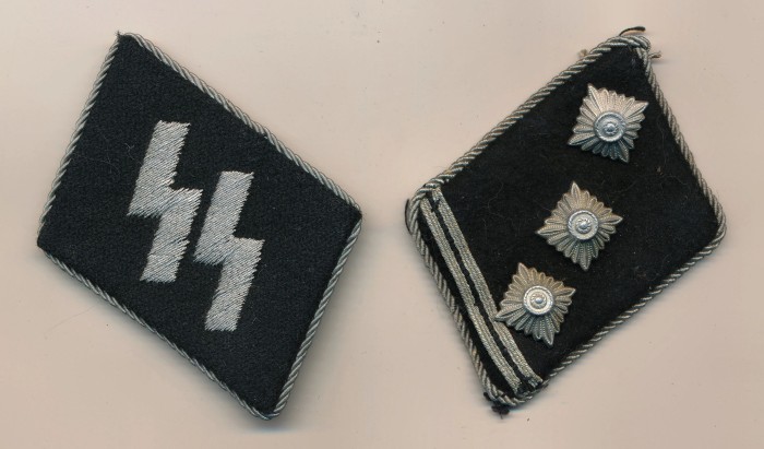 SOLD - COMBAT WORN SS-Obersturmführer Tab set