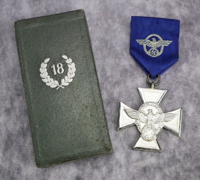 SOLD - Cased 18 Year Polizei Long Service Medal