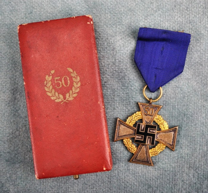 SOLD - Cased 50 Year Faithful Service Medal