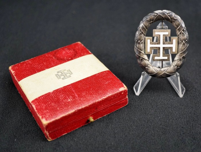 SOLD - Cased Austrian Fatherland Front Honor Cross in Silver