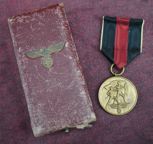 SOLD - Cased Czech Annexation Medal