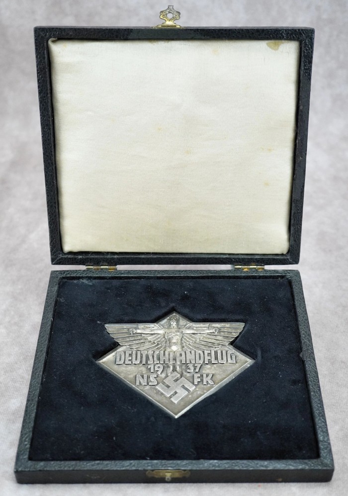 SOLD - Cased NSFK Deutschlandflug 1937 Table Medal