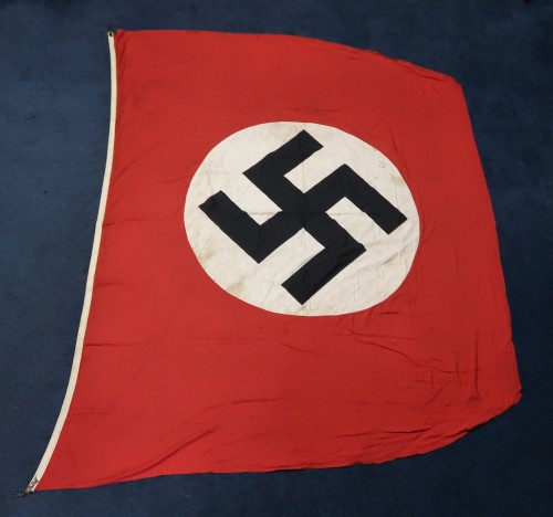 SOLD - Double Sided NSDAP Flag w/ Period Folded Corners