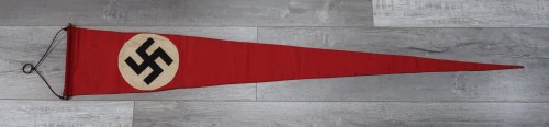 SOLD - Double Sided NSDAP Pennant w/ Rope