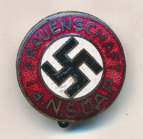 SOLD - Early Frauenschaft NSDAP Enamel Membership Pin