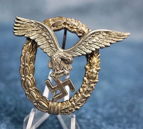 SOLD - Early Luftwaffe Pilot Badge by GWL