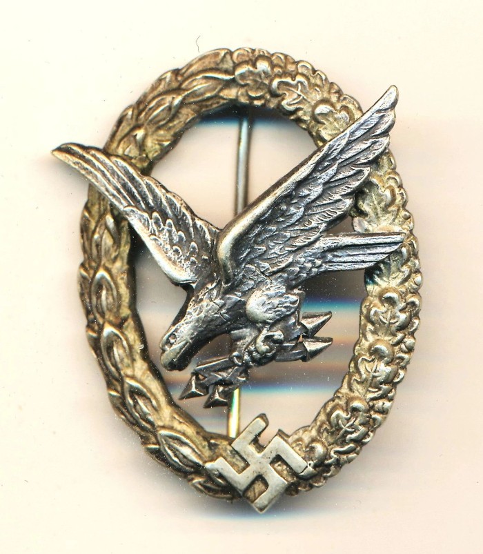 SOLD - Early Luftwaffe Radio Operator Badge by Juncker