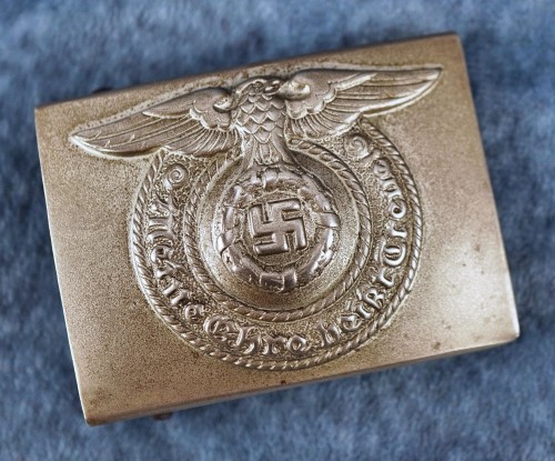 SOLD - Early Nickel SS EM/NCO Belt Buckle