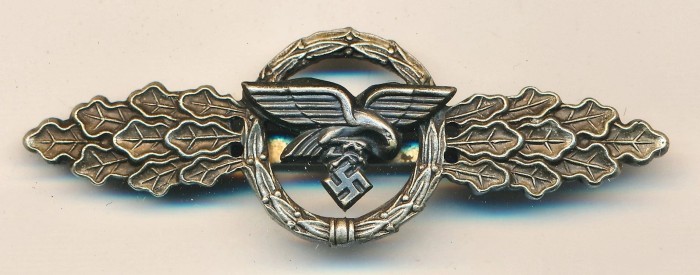 SOLD - Early Tombak Luftwaffe Flight Transport Clasp in Silver