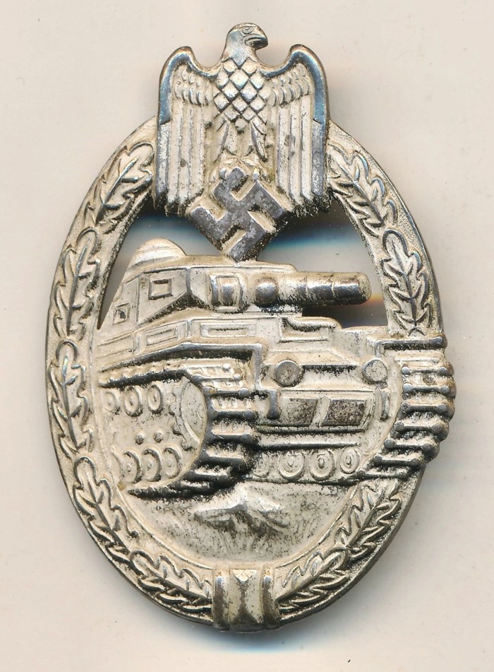 SOLD - Early buntmetal panzer assault badge by Schickle