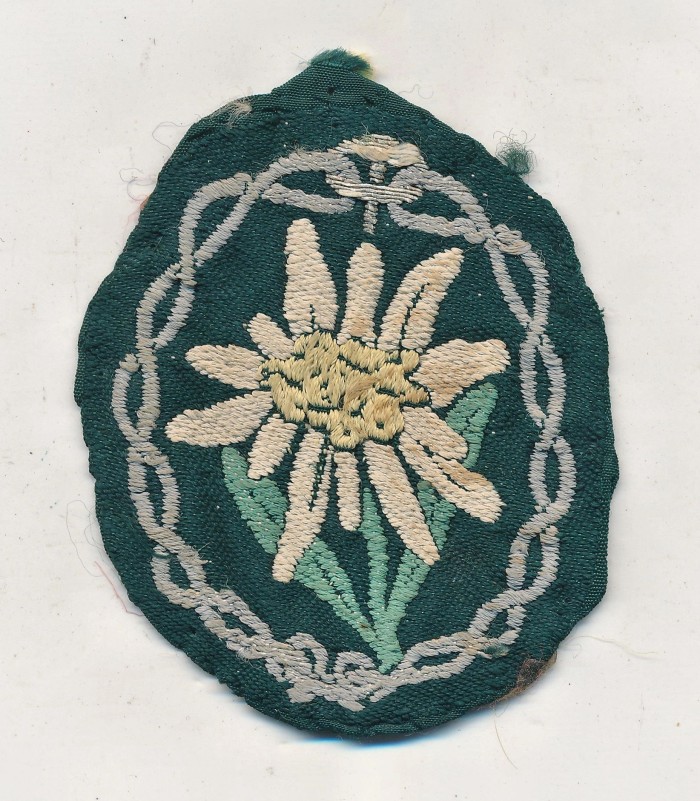 SOLD - Edelweiss Sleeve insignia