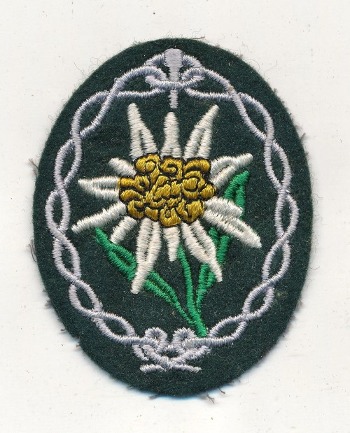 SOLD - Edelweiss sleeve insignia