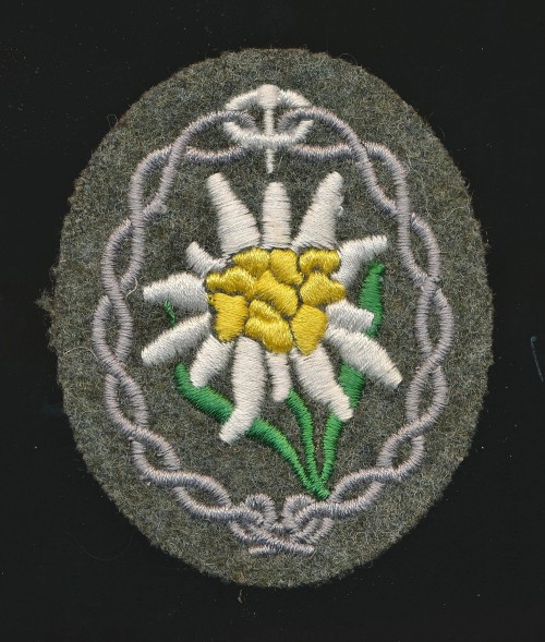 SOLD - Edelweiss sleeve insignia