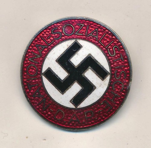 SOLD - Enamel NSDAP Membership Pin