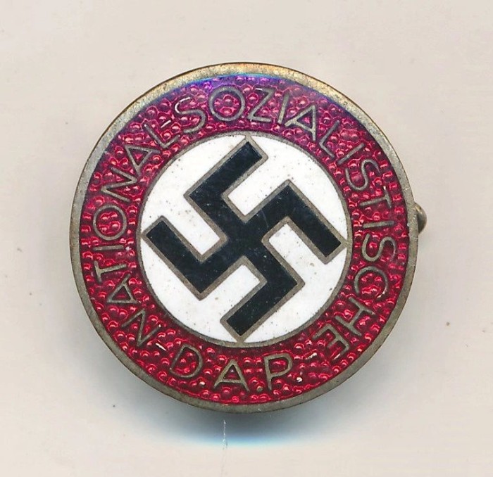 SOLD - Enamel NSDAP Membership Pin