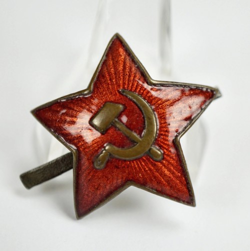 SOLD - Enamel Soviet Cap Star