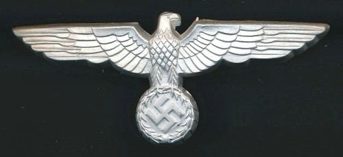 SOLD - FLL1938 Marked Heer Visor Cap Insignia